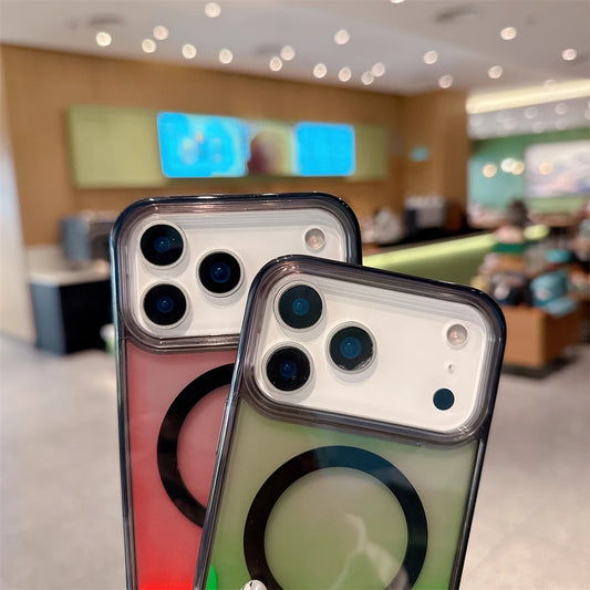 【流れるシリーズ】ネオンカラー 発光 クリアケース｜iPhone対応 #240903