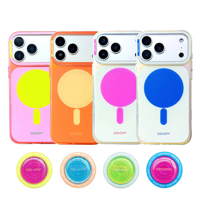 【ネオンポップ】 iPhoneケース クリア ｜Magnet内蔵 グリップ付き #260525