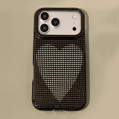 ハートデザイン ラインストーン iPhoneケース（全3色）ゴージャス・キラキラ　#261180