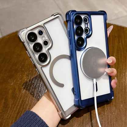 【Galaxy対応】マグネット内蔵 マット加工 耐衝撃ケース 全7色 おしゃれ スマホケース #261101