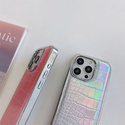 【クロコダイルシリーズ】光沢エナメル調 クロコ型押し スマホケース｜iPhone対応 #250916