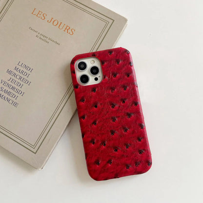 【オース風レザー】型押し PUレザー シンプルスマホケース｜iPhone対応 #240922