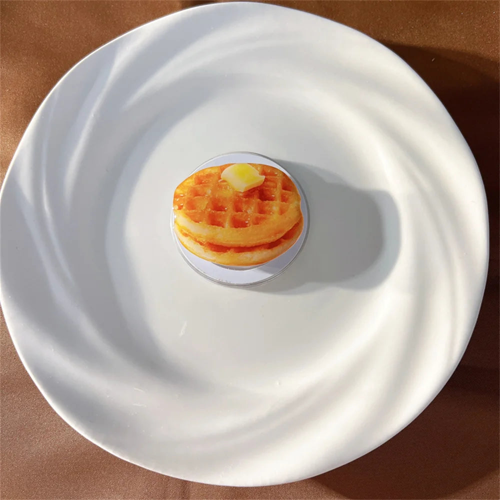 【スマホグリップ】ベーカリーパン クロワッサン ホットケーキ デザイン | Magnet対応 #241108