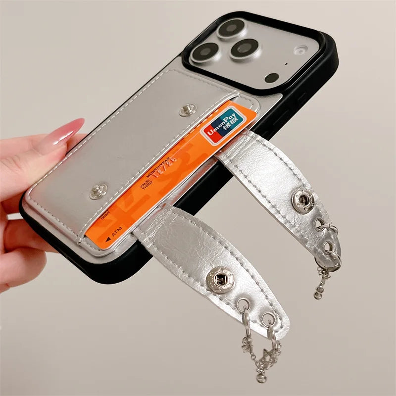 ベルト・キーチャームデザイン iPhoneケース 全4色 トレンド・ガーリー・フェミニン  #261147