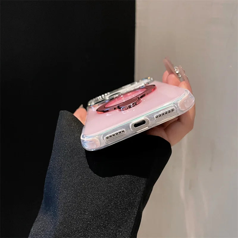 【耐衝撃 クリアケース】リング付き スタンド機能付き スマホケース おしゃれ シンプル 透明 TPU バンパー カバー｜iPhone対応 #251223