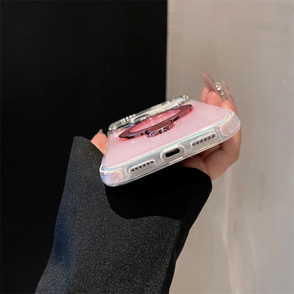 【耐衝撃 クリアケース】折りたたみマグネットリングスタンド機能付き スマホケース おしゃれ シンプル 透明 TPU バンパー カバー｜iPhone対応 #251223