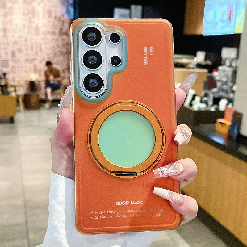 【Galaxy対応】 スタンドリング マグネット内蔵ケース (全7色) スポーティー・モダン #261188