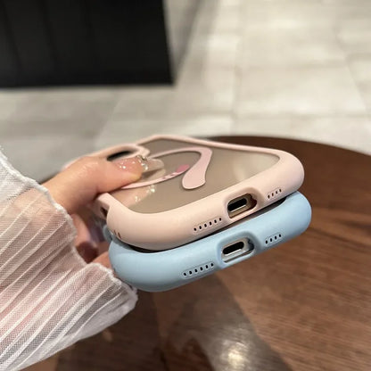 【猫耳シリーズ】Magnet内蔵 しっぽデザイン カラーフレーム iPhoneケース #240215