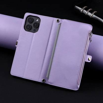 【ブックスタイル】シンプル レザー調 財布一体型 ブックスタイル 手帳型 iPhoneケース｜ショルダー対応 #240126