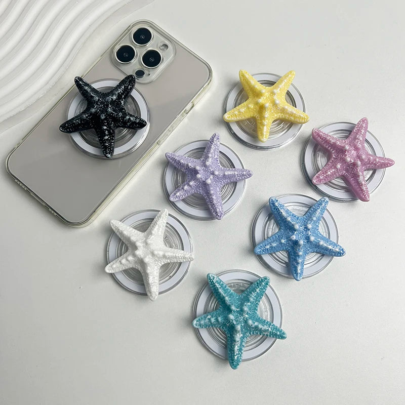 【スマホグリップ】スターフィッシュ ヒトデ 海モチーフの立体デザイン｜Magnet対応 #241115