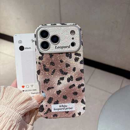 【グリッターレオパード】キラキラ ラメ ヒョウ柄 スマホケース｜iPhone対応 #250430