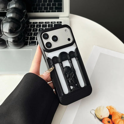 【クラシックエンジェル】天使レリーフ × アーチデザイン スマホケース｜iPhone対応 #240808