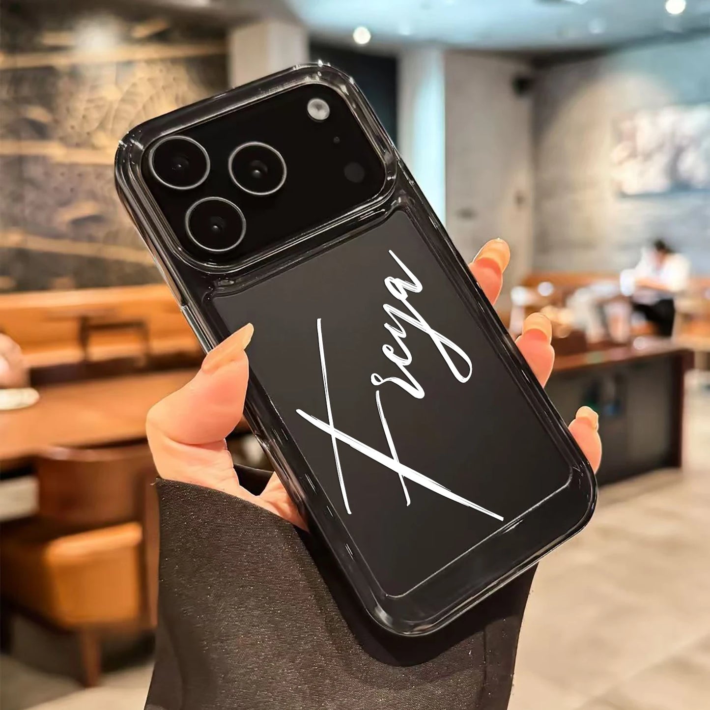 【カスタムNAMEシリーズ】筆記体 アルファベットネーム クリア スマホケース｜iPhone対応 #241009