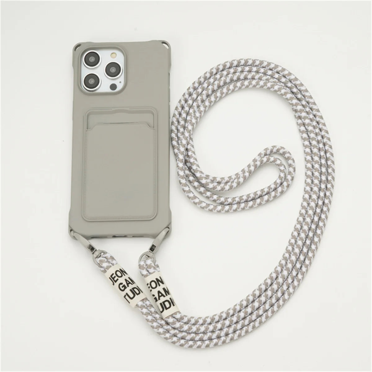 【ネオンストラップカード】カードポケット×ショルダーストラップ スマホケース｜iPhone対応 #240805