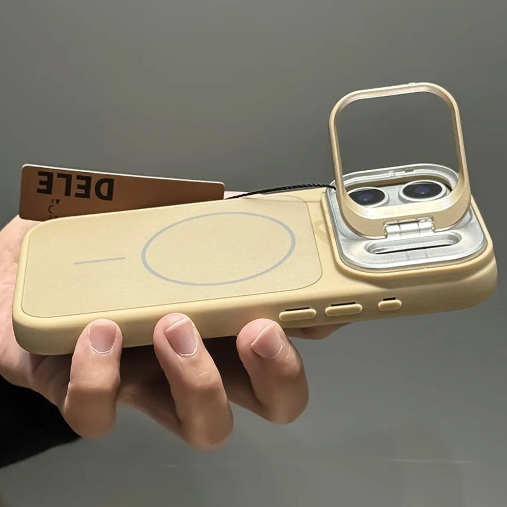 開閉レンズスタンド Magnet内蔵 iPhoneケース｜カメラ保護・シンプル マットデザイン #230718