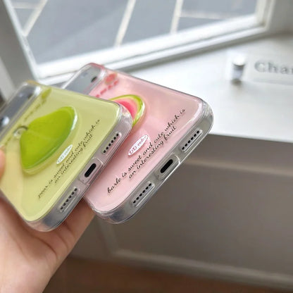 ポップでカラフルな3Dフルーツデザイン iPhoneケース｜ 軽量で持ちやすいデザイン #260063