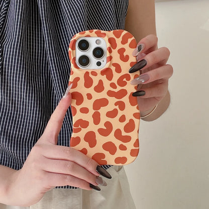 【ウェーブフレーム】ヒョウ柄 レオパード カラフル スマホケース｜iPhone対応 #251019