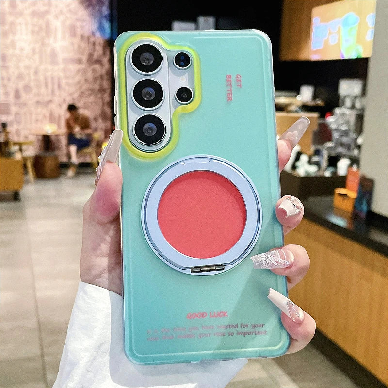 【Galaxy対応】 スタンドリング マグネット内蔵ケース (全7色) スポーティー・モダン #261188