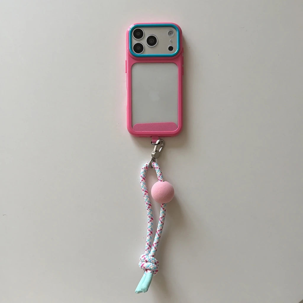 バイカラー ランヤード付き バンパー iPhoneケース｜ポップ・アクティブ #261059