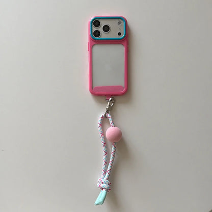 バイカラー ランヤード付き バンパー iPhoneケース｜ポップ・アクティブ #261059