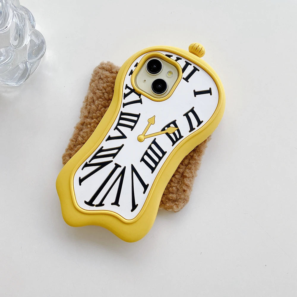 【3Dシリーズ】ユニーク時計デザイン 立体スマホケース｜iPhone対応 #250925