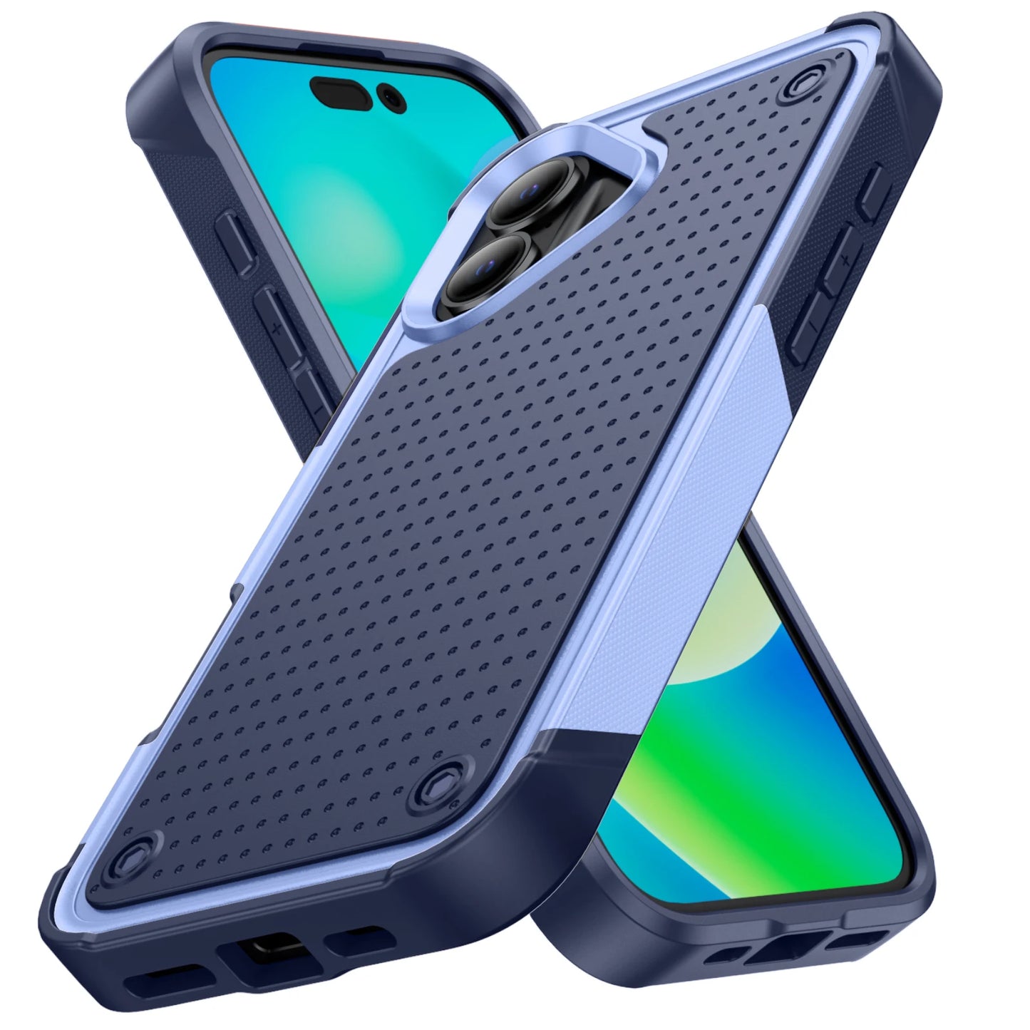 グリップデザイン 耐衝撃 iPhoneケース｜滑り止めバックパネル #240107