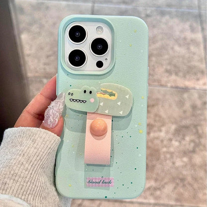 キャラクターベルト付き iPhoneケース｜動物・パステル・可愛い #261060
