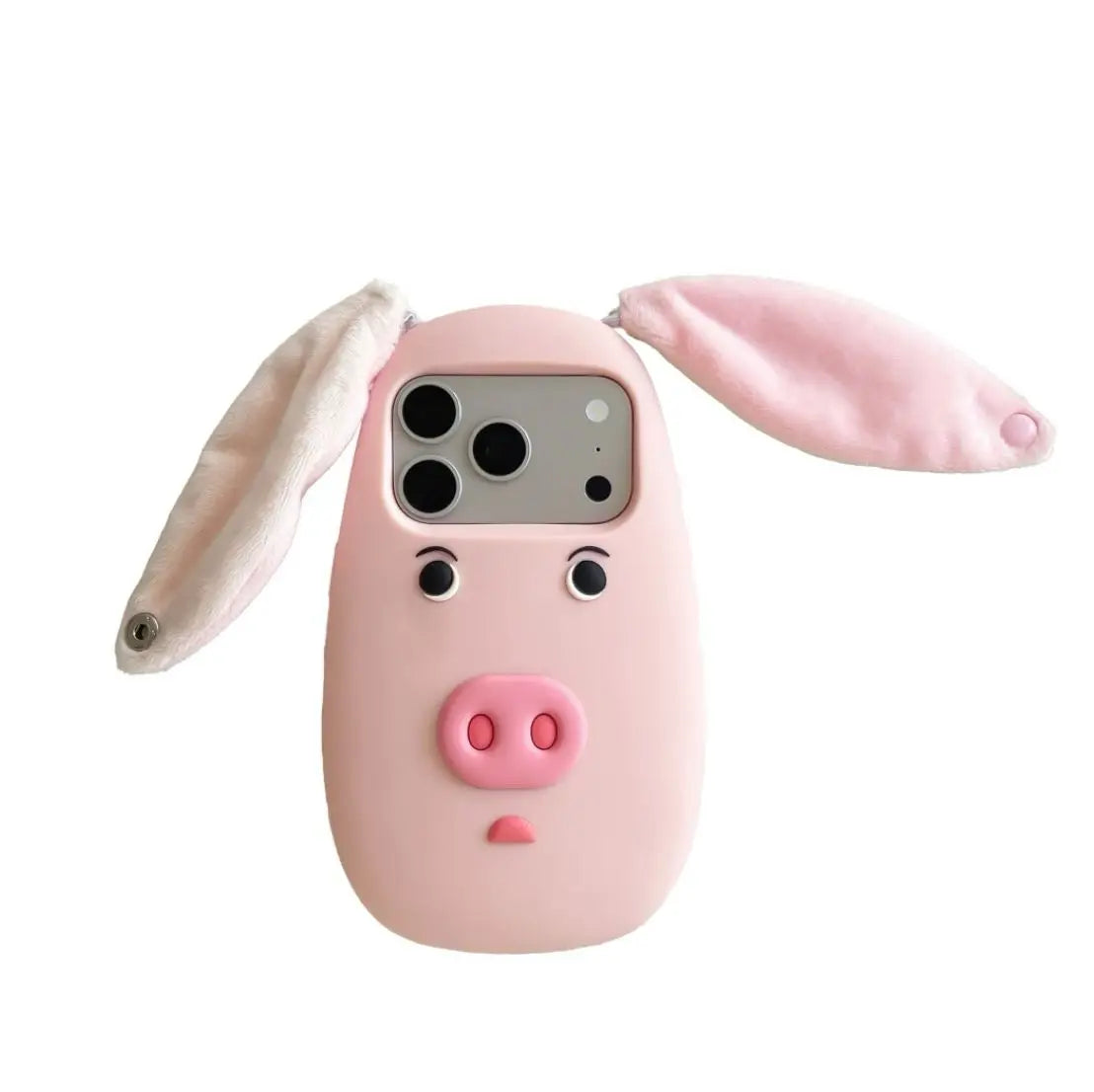 PIG フェイス 耳付き ブタ iPhoneケース｜3D 立体モチーフ #240315