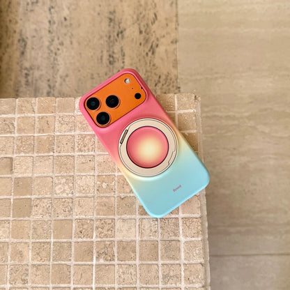 淡色グラデーション リング付き iPhoneケース｜大人かわいい・シンプル #2601001