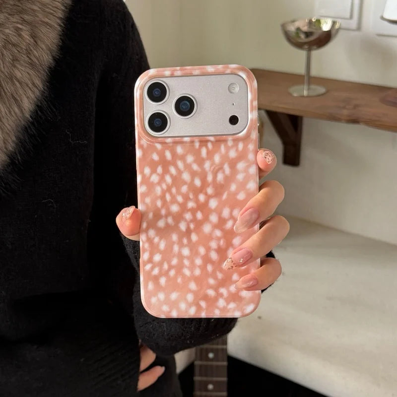 【ピンクバンビ】Banbi 鹿柄 チャーム付き スマホケース｜iPhone対応 #240614