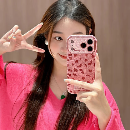 【グリッターレオパード】キラキラ ラメ ヒョウ柄 スマホケース｜iPhone対応 #250430