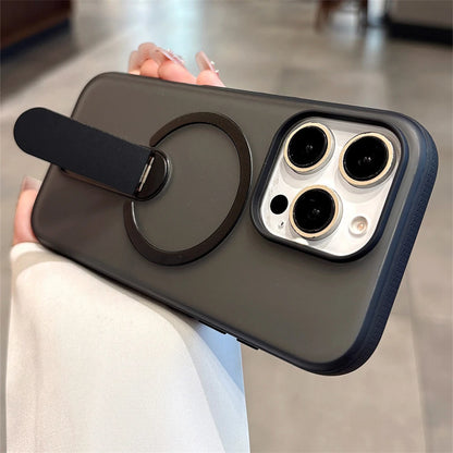 折りたたみメタルスタンド付き マットカラー Magnet内蔵 iPhoneケース｜キャンディカラー・シンプル #260036