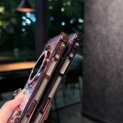 【グリッターシリーズ】キラキララメ＆リングスタンド付き 高級感スマホケース｜iPhone対応 #251119