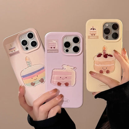 【スイーツシリーズ】キュートケーキデザイン スマホケース｜iPhone対応 #250822