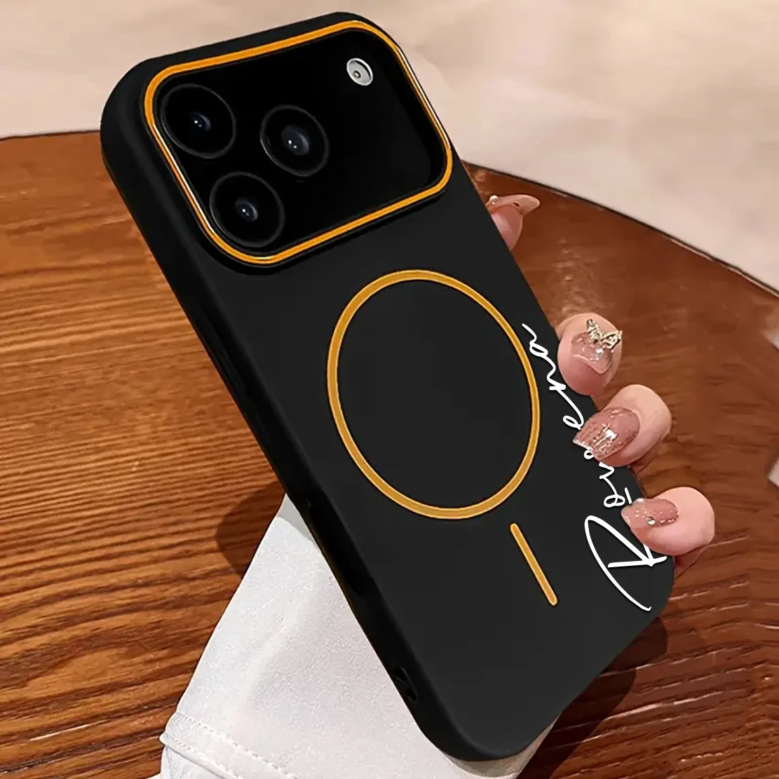 【カスタムシリーズ】マグネットリング内蔵 名入れ  ソフトスマホケース｜iPhone対応 #240723