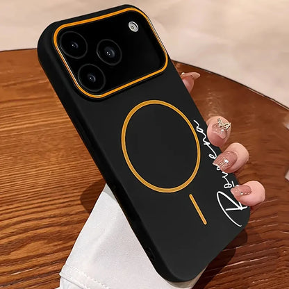 【カスタムシリーズ】マグネットリング内蔵 名入れ  ソフトスマホケース｜iPhone対応 #240723