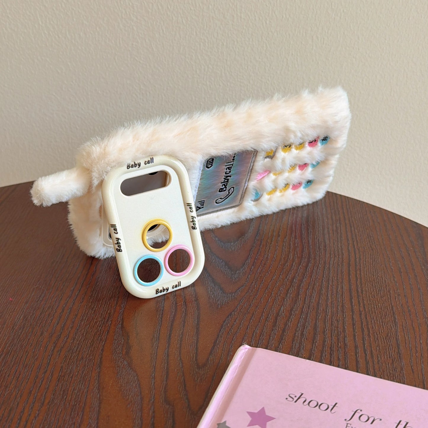 もこもこ ぬいぐるみ風 電話デザイン 韓国 かわいい｜iPhoneケース#260503