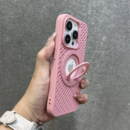 【折りたたみリングスタンド】耐衝撃 iPhoneケース ロープストラップ付き  落下防止 スポーツ風デザイン シリコンケース ｜iPhone対応 #250410