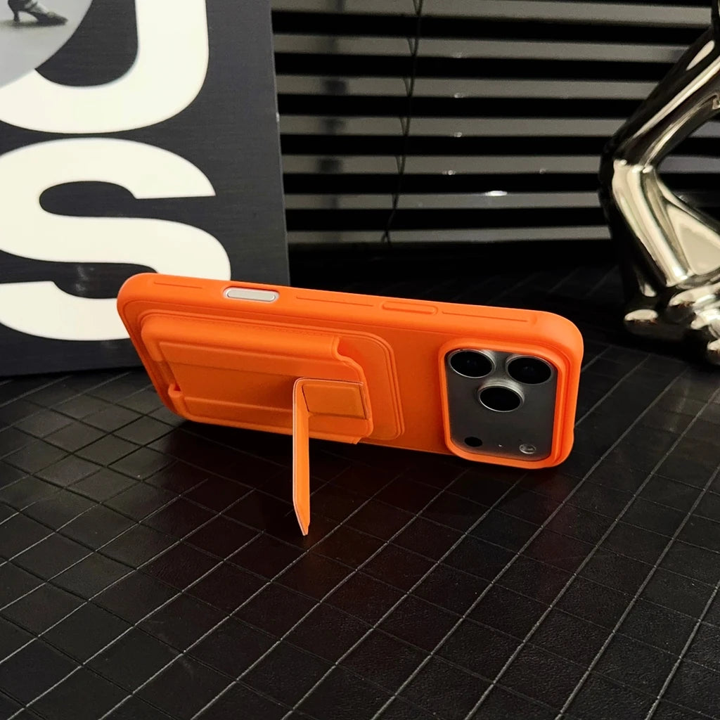 【スライドカードホルダー】スタンド付き×多機能スマホケース｜iPhone対応 #250114