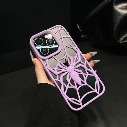 蜘蛛 スパイダーデザイン 立体フレーム iPhoneケース｜クモモチーフ デザインケース #240117