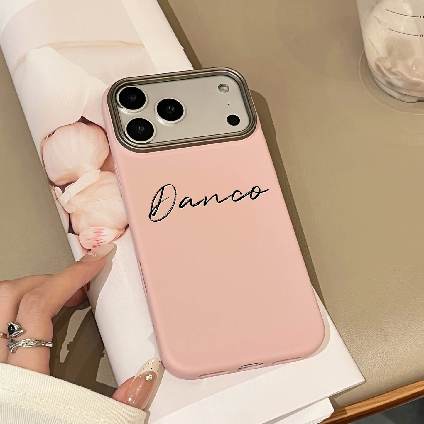 【カスタムシリーズ】名入れ くすみカラー ソフトスマホケース｜iPhone対応 #240724