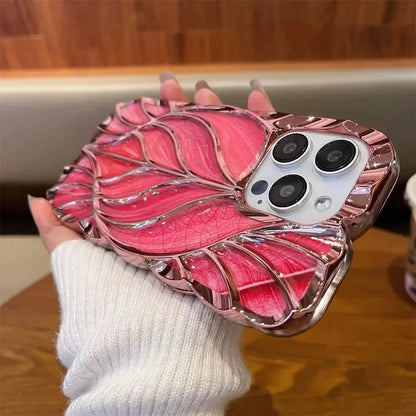 【ステンドグラス風】ラメ×立体ウェーブライン カラフル ゴールドライン スマホケース｜iPhone対応 #250617