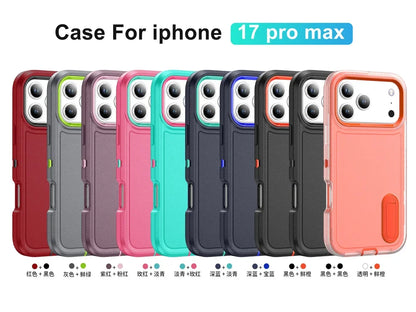 スタンド付き 耐衝撃 iPhoneケース｜折りたたみキックスタンド ネオンバイカラー #240109