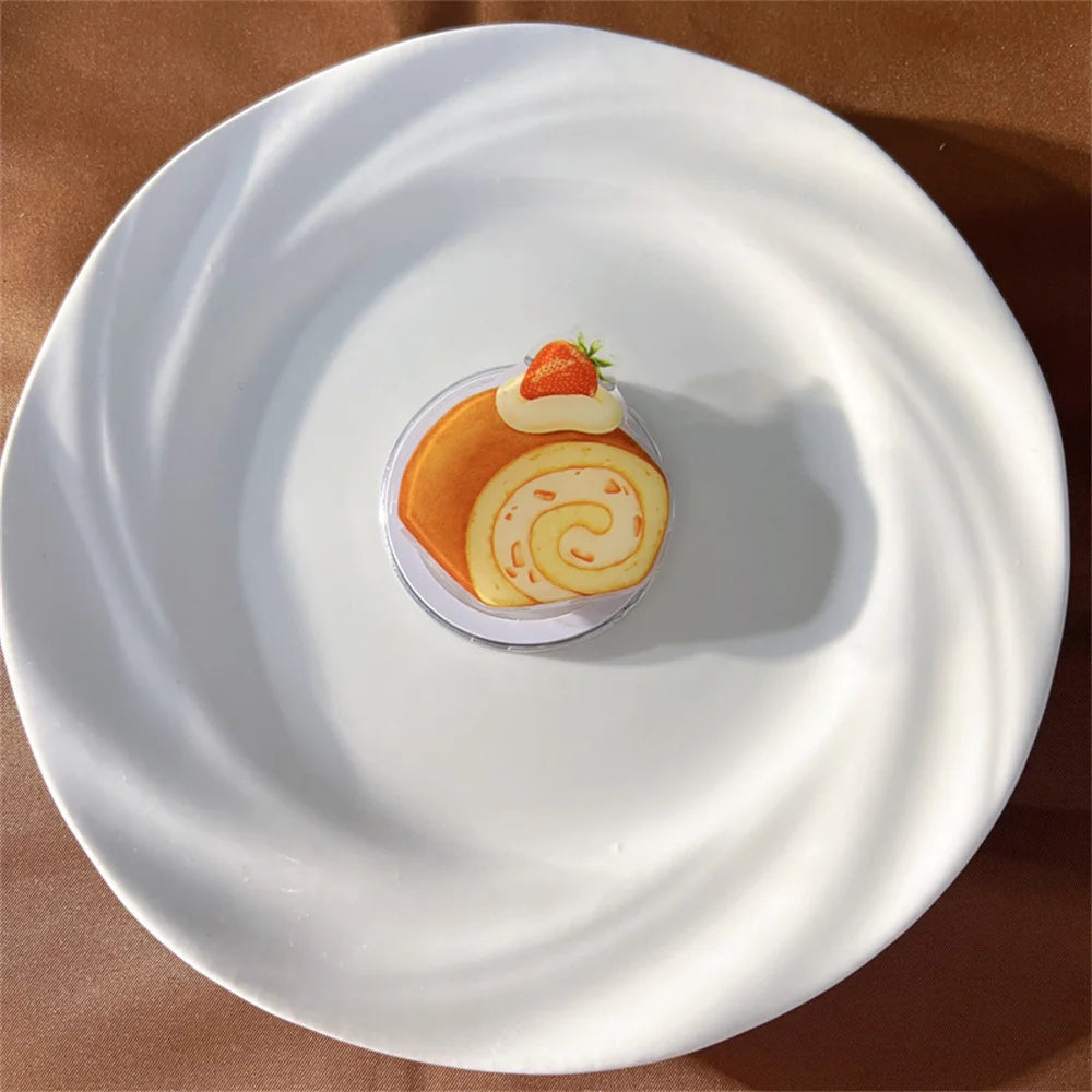 【スマホグリップ】ベーカリーパン クロワッサン ホットケーキ デザイン | Magnet対応 #241108