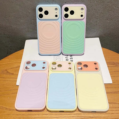 ウェーブパステル iPhoneケース｜Magsafe対応・うねうねバイカラーデザイン #261024