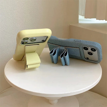 【リボンデザイン】デニム調 立体リボン iPhoneケース｜iPhone対応 #260126