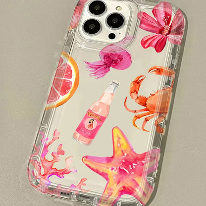 浜辺 夏風デザイン クリア iPhoneケース｜マリン・幻想的 #260090