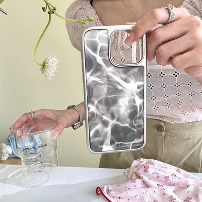 【マーメイドシリーズ】水面パール調 グラデーション 光沢デザイン スマホケース｜iPhone対応 #251222