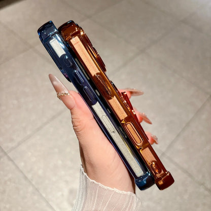 バタフライ キラキラ ラメリング付き Magnet内蔵 クリア iPhoneケース #260220