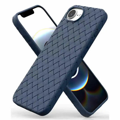 【シンプルシリーズ】編み込みレザー調 高級感おしゃれスマホケース｜iPhone対応 #251105